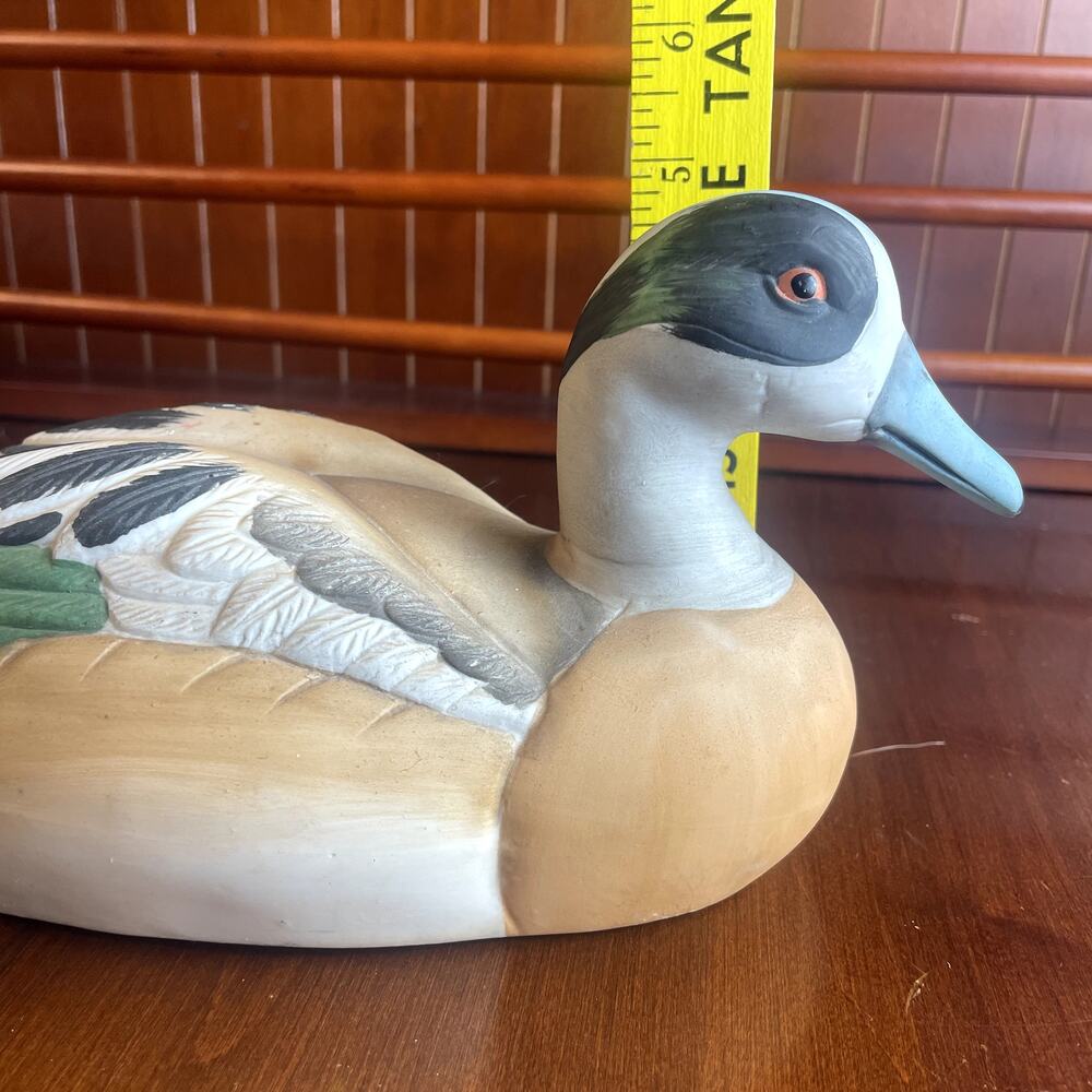 Vintage Royal Crown Porcelain Duck Decoy Figurine Hand Painted Signed J. Byron - Picture 8 of 9